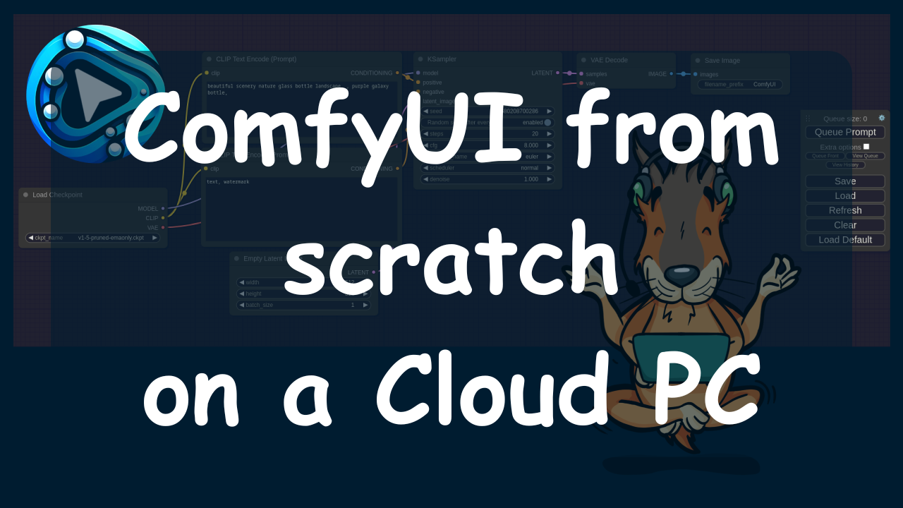 ComfyUI Tutorial: How to Start with ComfyUI from Scratch as a newbie – ShadowPC version